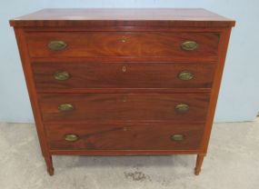 English Hepplewhite Style Four Drawer Chest