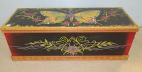 Hand Painted Butterfly Storage Trunk