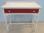 Red and White Painted Writing Desk