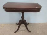 Mahogany Pedestal Game Table