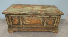 Wood Distressed Storage Trunk