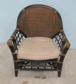 Pier One Bamboo Wicker Arm Chair