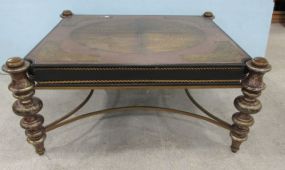 Modern Decor Metal and Wood Coffee Table