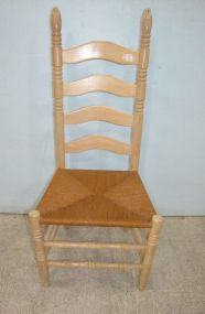 Bleach Wood Ladder Back Side Chair