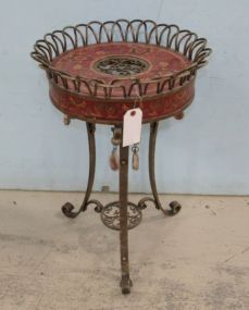 Metal Decor Round Side Table