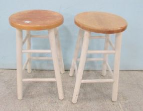 Pair of White Stools