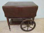 Mahogany Drop Leaf Tea Cart