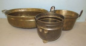 Three Brass Containers