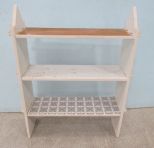 White Primitive Style Three Shelf Display