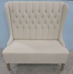 Upholstered High Back Settee