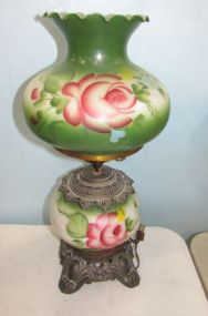 Hand Painted Hurricane Lamp