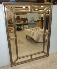 Framed Beveled Glass Wall Mirror