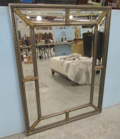 Framed Beveled Glass Wall Mirror