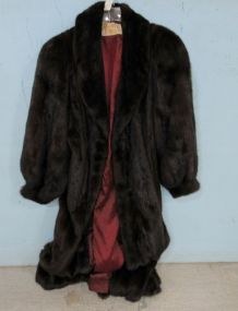 Ruth's Design Full Length Mink Coat and Mink Hat