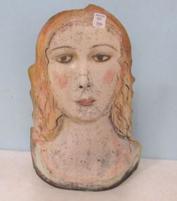 Ceramic Lady Face Decor