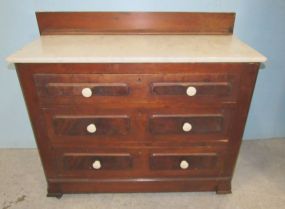 Walnut Marble Top Dresser