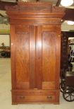 Burl Walnut Eastlake Style Armoire