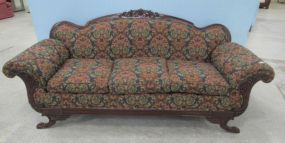 Vintage Duncan Phyfe Scroll Arm Sofa