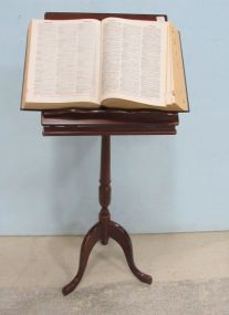 Mahogany Pedestal Book Stand