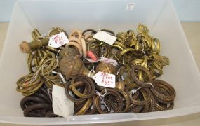 Large Collection of Decorative Curtain Rings and Rod Ends