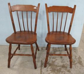 Pair of Beals Primitive Style Side Chairs