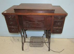 Vintage Oak Sewing Cabinet