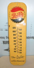 Pepsi-Cola Advertisement Thermometer Sign
