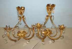 Metal Gold Tone Wall Sconces