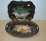 Two Decorative Serving Trays