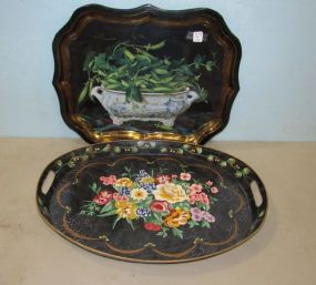 Two Decorative Serving Trays