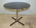 Round Black Ice Cream Table