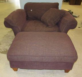 Large Rowe Purple Chair and Ottoman