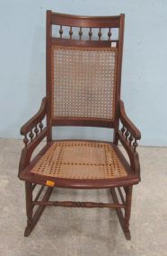 Vintage Cane Back and Bottom Rocker