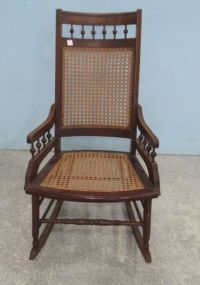 Vintage Cane Back and Bottom Rocker