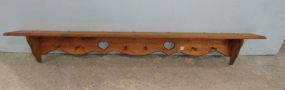 Large Pine Heart Wall Coat Rack