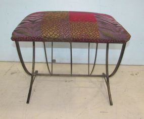 Upholstered Metal Base Stool