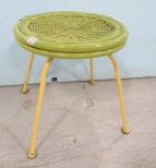 Vintage Woven Swivel Vanity Stool