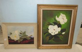 Two Oil Paintings of Magnolias