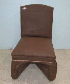 Red Upholstered Shirted Side Chair