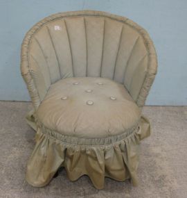 Tufted Shirted Parlor Chair