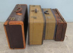 Four Vintage Carrying Luggage