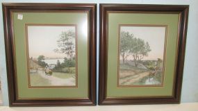 Pair of European Landscape Prints