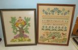 Two Framed Needleworks