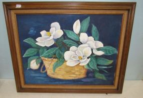 Oil Painting Basket of Flowers