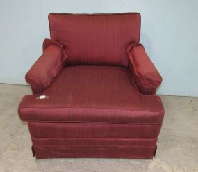 Red Upholstered Arm Chair