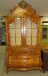 Italian Birds Eye Maple Display Cabinet