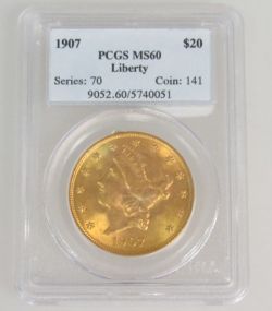 1907 Liberty Head $20 Gold Coin