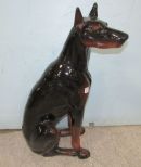 Large Porcelain Doberman Statue