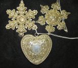 Three Sterling Ornaments