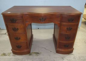 Vintage Eight Drawer Knee Hole Desk